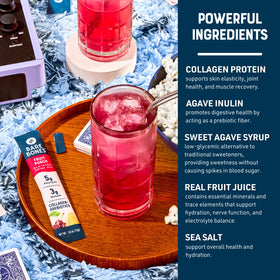 Sachet de mélange de boisson au collagène Bare Bones avec fruits frais