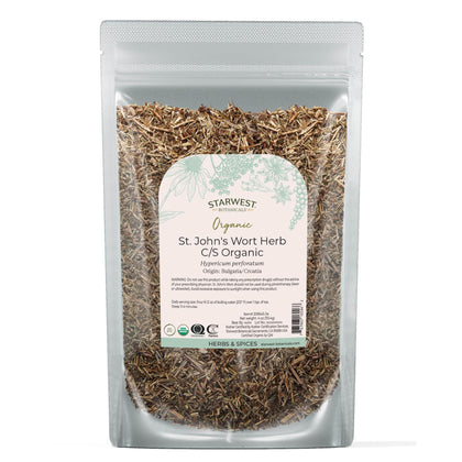 Sachet de millepertuis bio Starwest Botanicals 168g vu de face