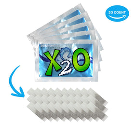 Sachet de minéraux X2O avec des instructions d'utilisation