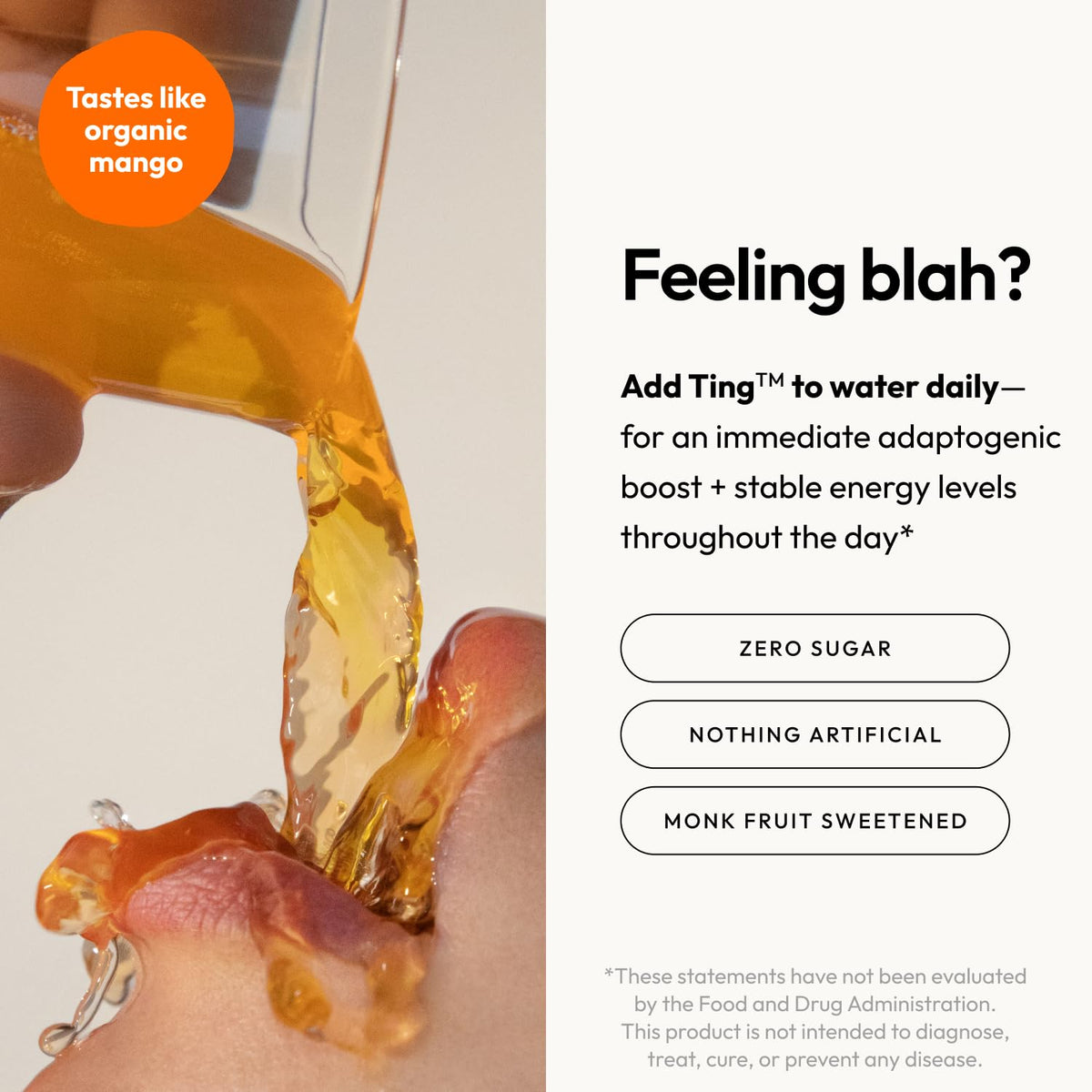 Sachet de Moon Juice Ting avec informations nutritionnelles