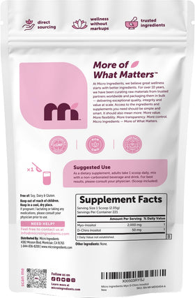 Sachet de Myo-Inositol et D-Chiro Inositol de Micro Ingredients ouvert