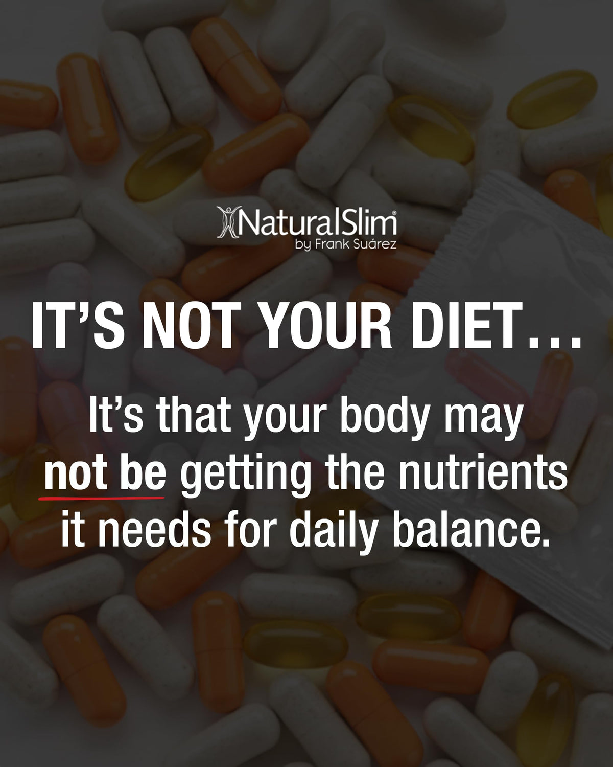 Sachet de NaturalSlim sur une table avec un repas