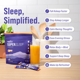 Sachet de Nello Supersleep ouvert avec poudre visible