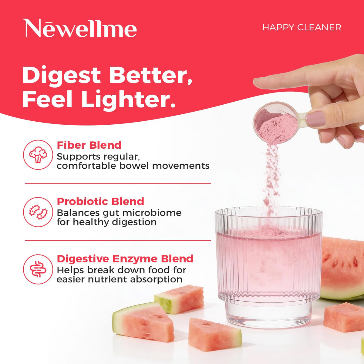 Sachet de NEWELLME Happy Cleaner avec goût pastèque