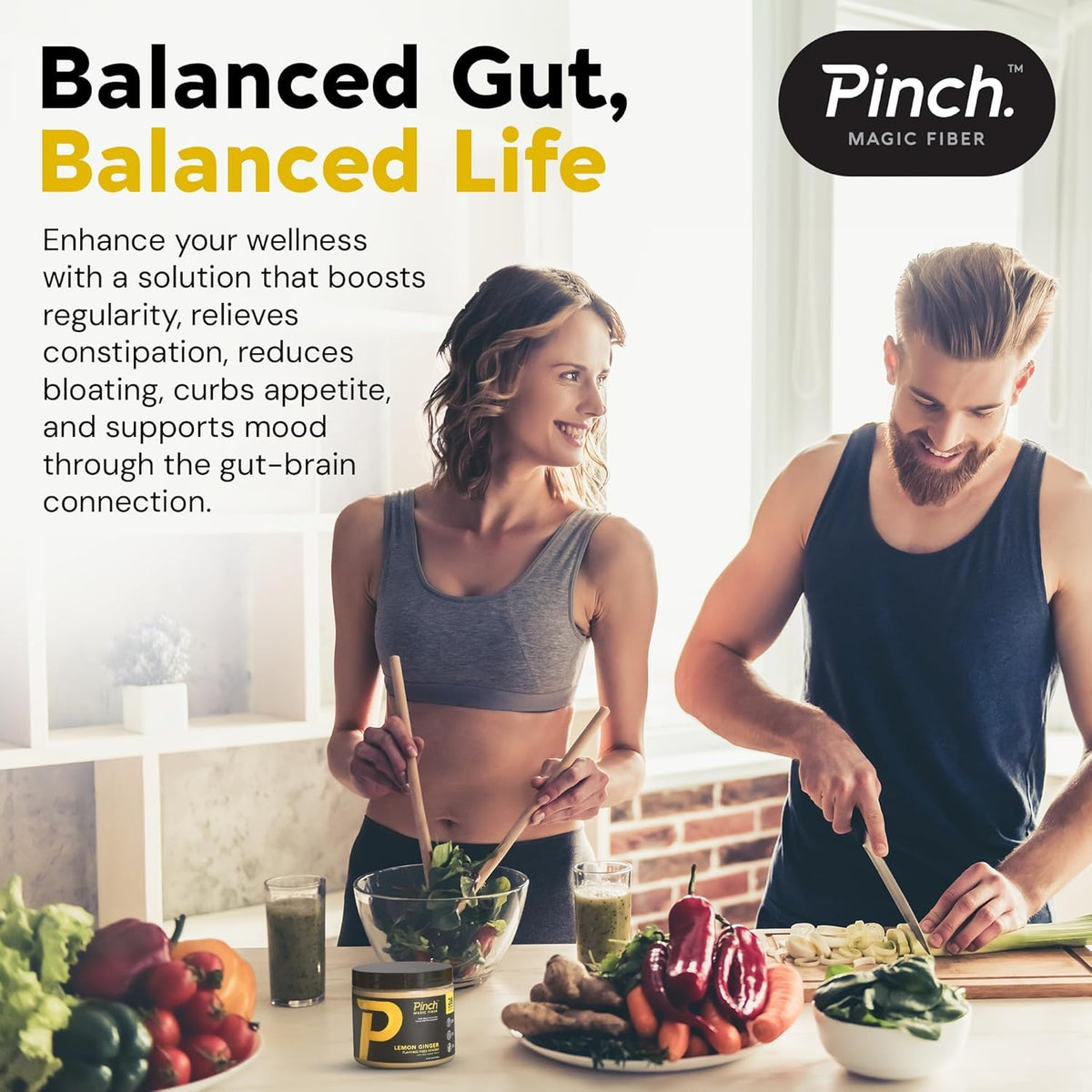 Sachet de Pinch Psyllium Husk ouvert avec poudre visible