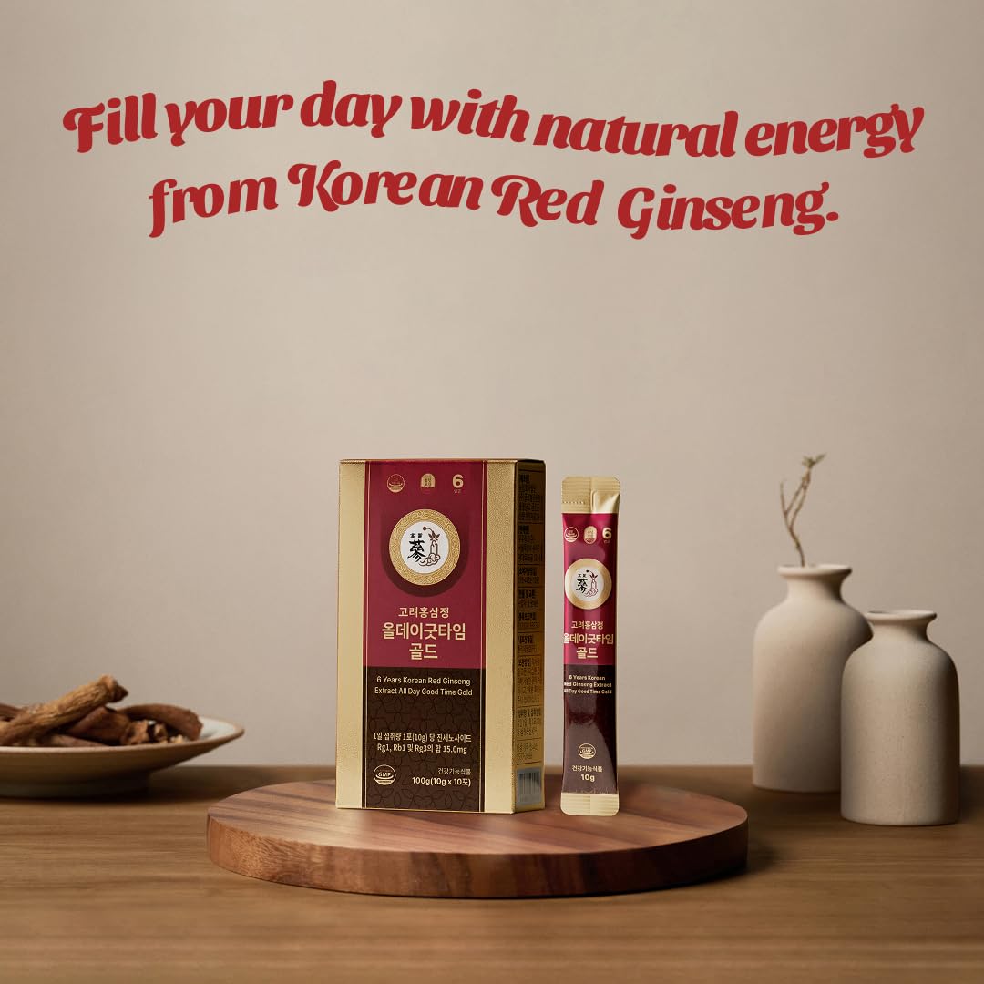 Sachet de PNBG Ginseng Rouge avec racine de ginseng en arrière-plan