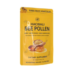Sachet de pollen d'abeille biologique hacıbalı 454g, vue avant