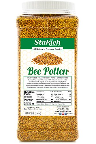 Sachet de pollen d'abeille Stakich 5 lb vue de face