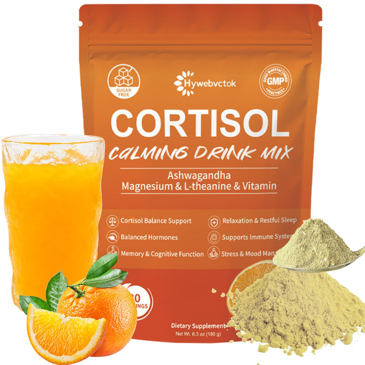 Sachet de poudre à boire cortisol sans sucre Hywebvctok 209g