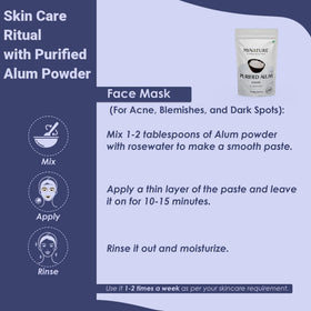 Sachet de poudre d'alun Mi Nature ouvert
