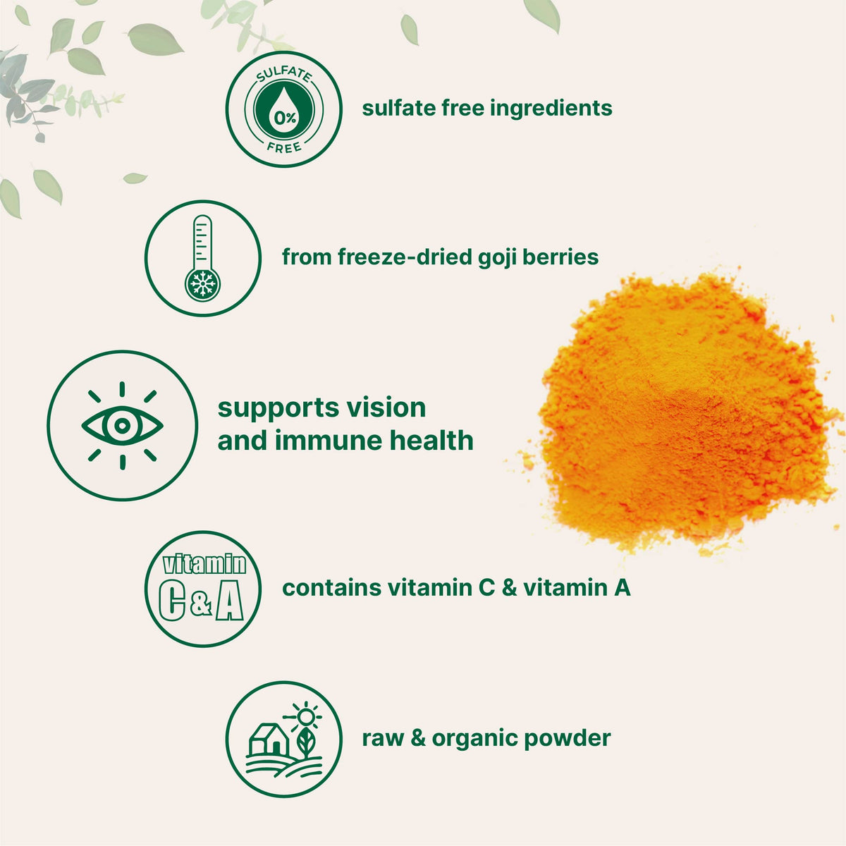 Sachet de Poudre de Baies de Goji Bio Micro Ingredients ouvert