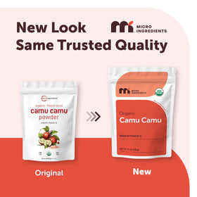 Sachet de poudre de camu camu bio Micro Ingredients ouvert
