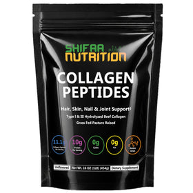 Sachet de poudre de collagène halal SHIFAA NUTRITION 481g vue avant