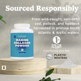Sachet de poudre de collagène marin Zen Principle ouvert