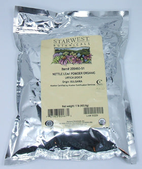 Sachet de Poudre de Feuille d'Ortie Bio Starwest Botanicals 472g