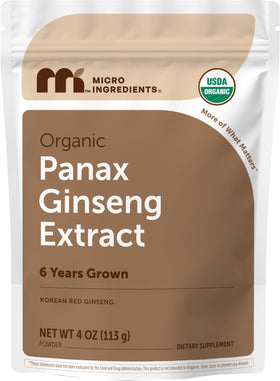 Sachet de poudre de ginseng rouge coréen Micro Ingredients, 118g, face avant
