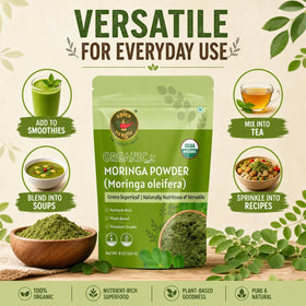Sachet de Poudre de Moringa Bio SPICE MAGIC ouvert