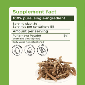 Sachet de Poudre de Punarnava Bixa BOTANICAL ouvert