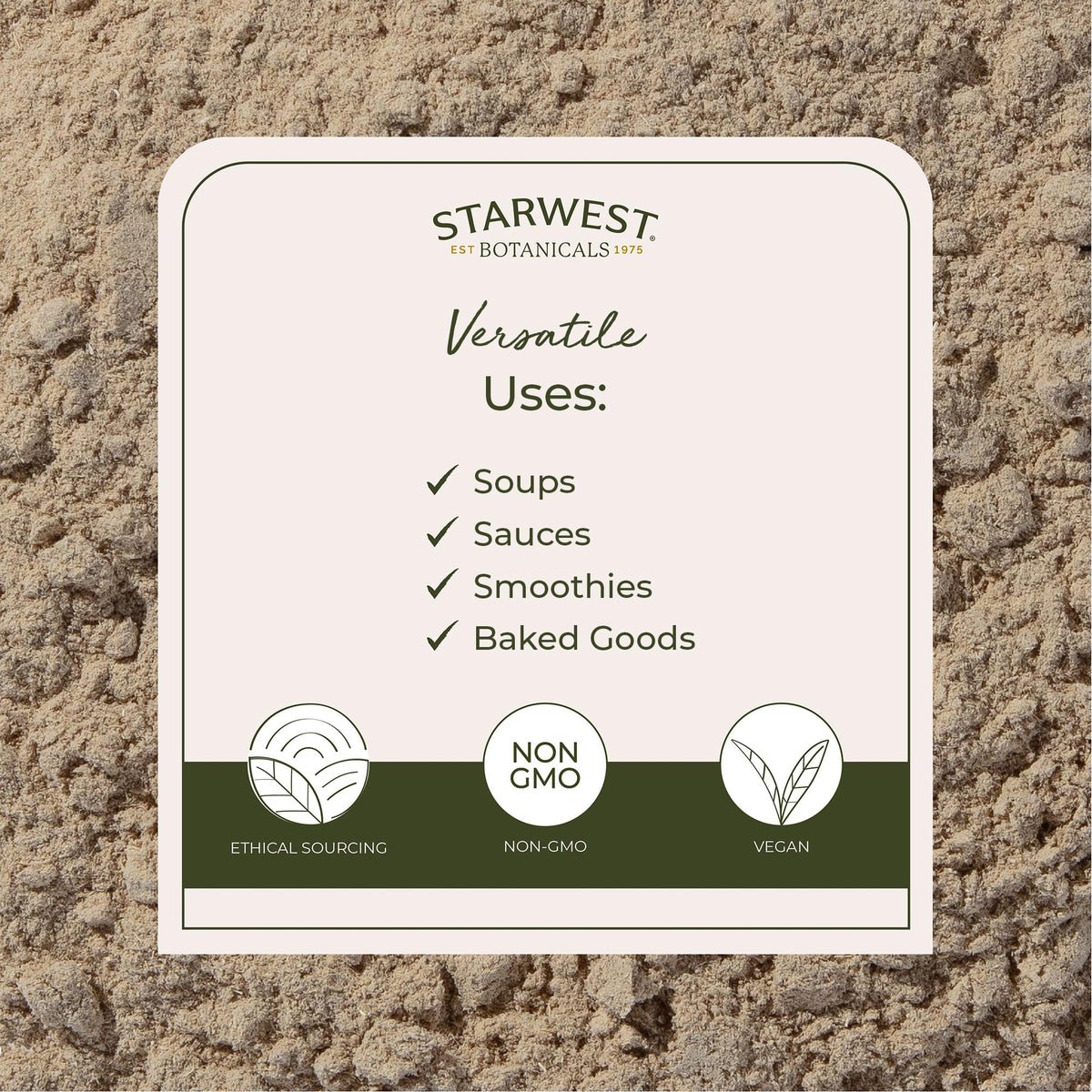 Sachet de poudre de racine de guimauve bio avec étiquette