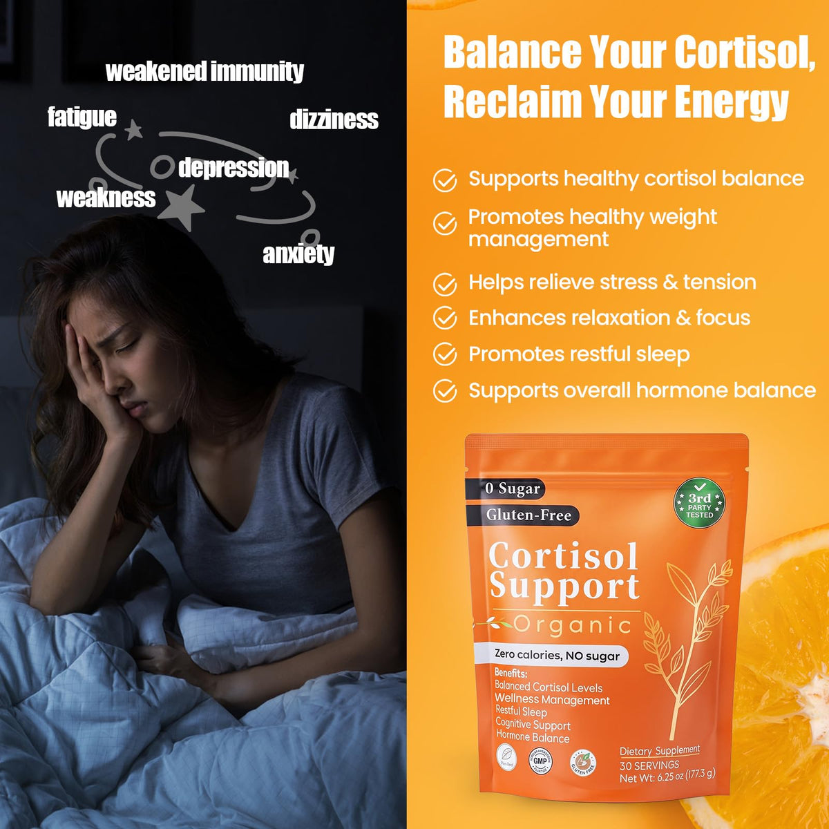 Sachet de poudre HAYTHMDC vu de côté avec informations nutritionnelles