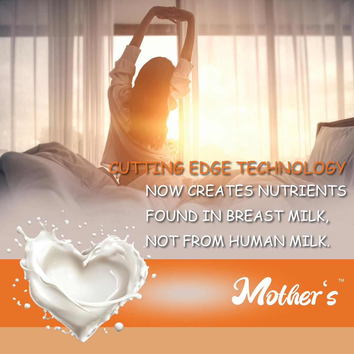 Sachet de poudre prébiotique HMO Mother's ouvert avec cuillère