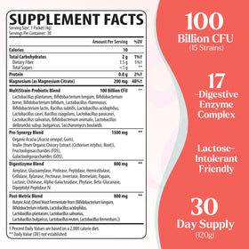 Sachet de poudre probiotique Bukouede avec informations nutritionnelles