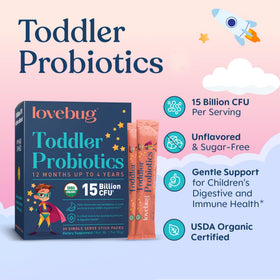 Sachet de poudre probiotique LOVEBUG, vue avant