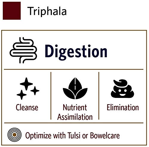Sachet de poudre Triphala ORGANIC INDIA sur une surface en bois
