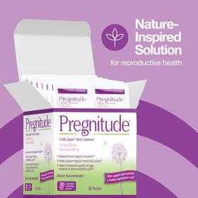 Sachet de Pregnitude en poudre sans saveur prêt à être dissous dans l'eau