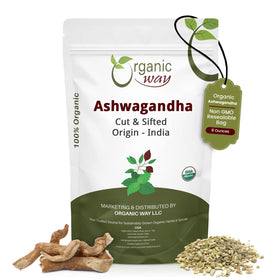 Sachet de racine d'ashwagandha bio Organic Way vue de face