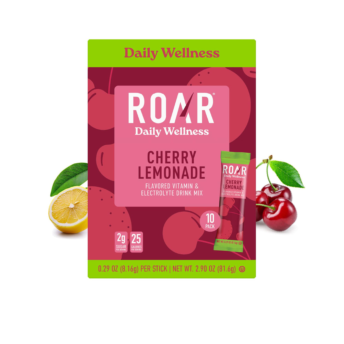 Sachet de ROAR Daily Wellness, vue de face avec informations nutritionnelles