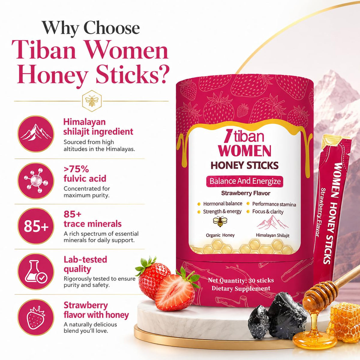 Sachet de Shilajit Honey Sticks d'Itiban ouvert
