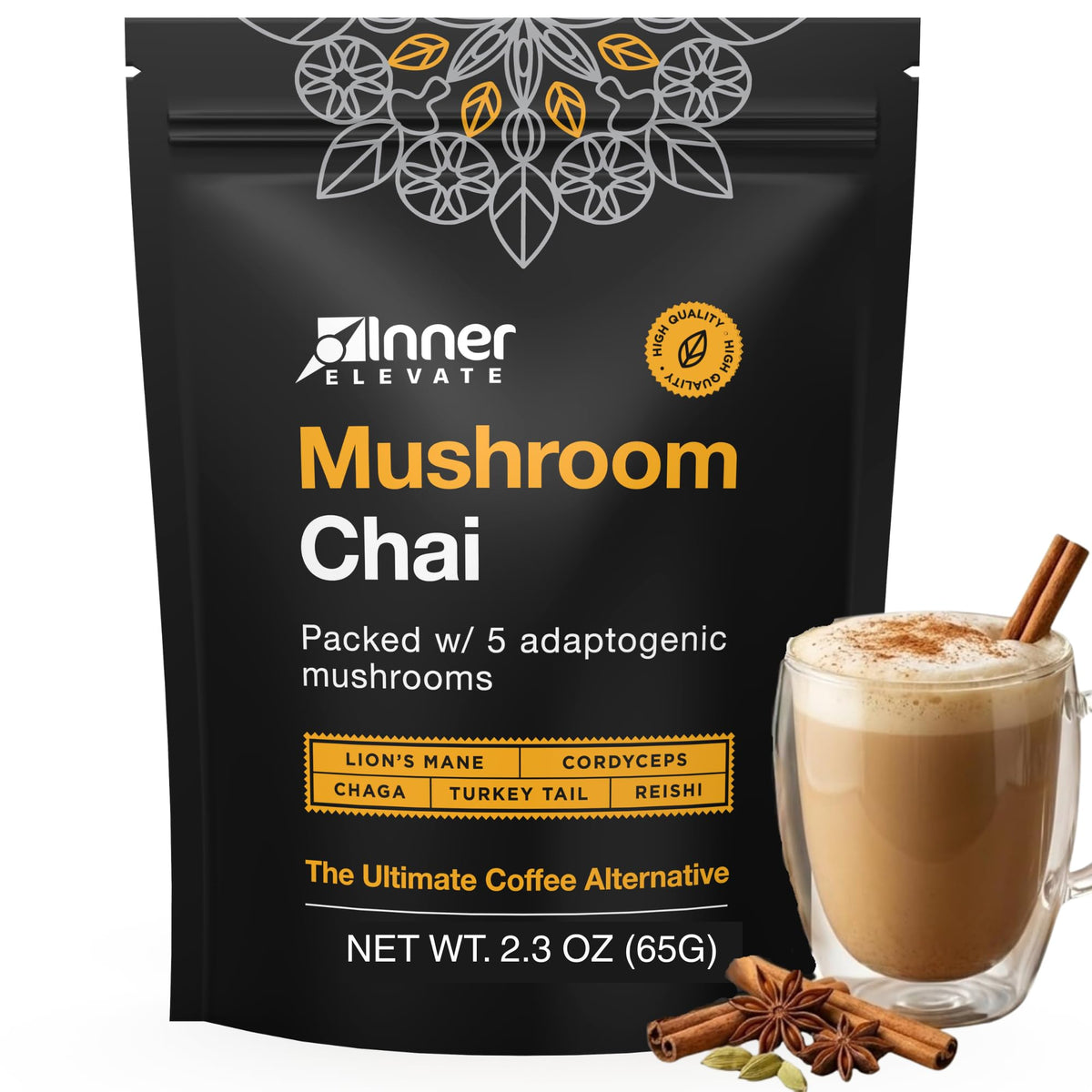 Sachet de Superfood Mushroom Chai d'Inner support, 35 portions