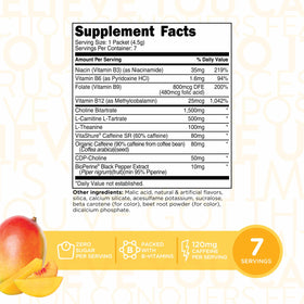 Sachet de support Shot Pêche Mangue ouvert