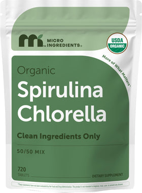 Sachet de tablettes de Spiruline Chlorella Bio Micro Ingredients 720 Comptes