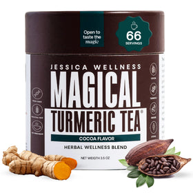 Sachet de thé au curcuma et cacao JESSICA WELLNESS vue de face