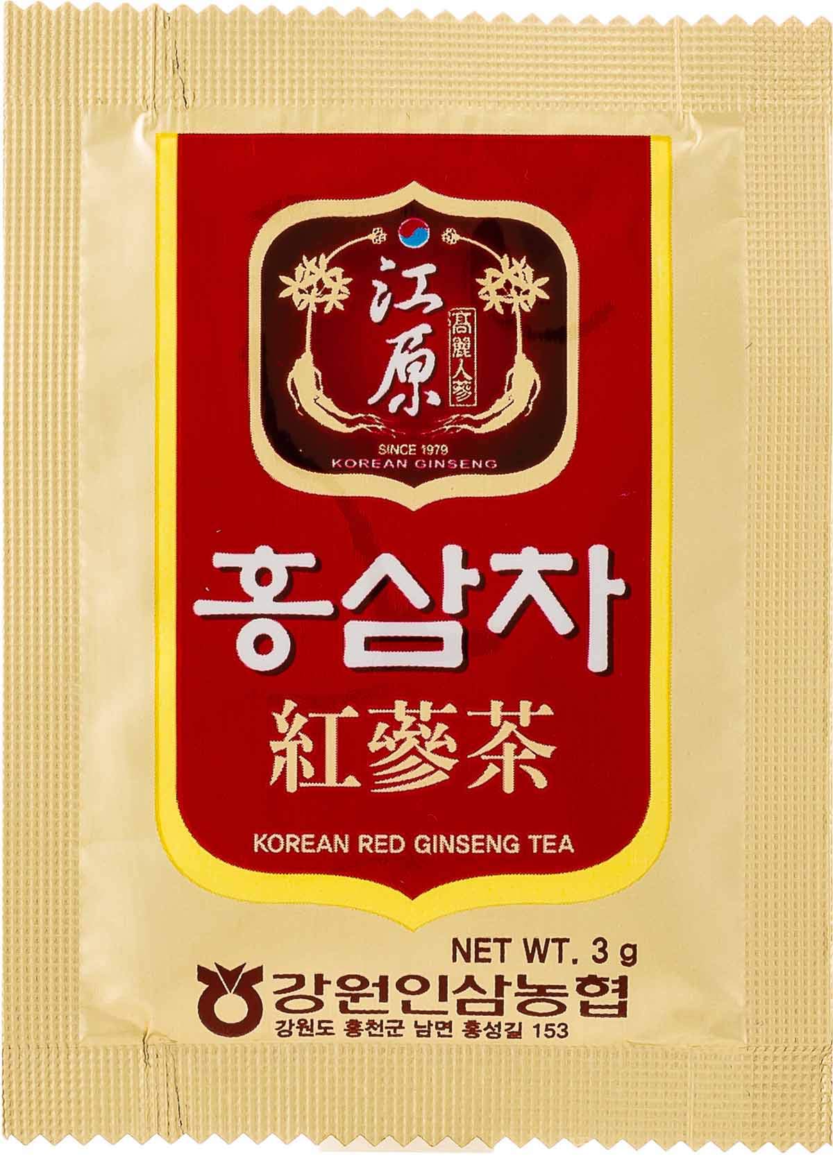 Sachet de thé de ginseng rouge coréen à l'intérieur de la boîte