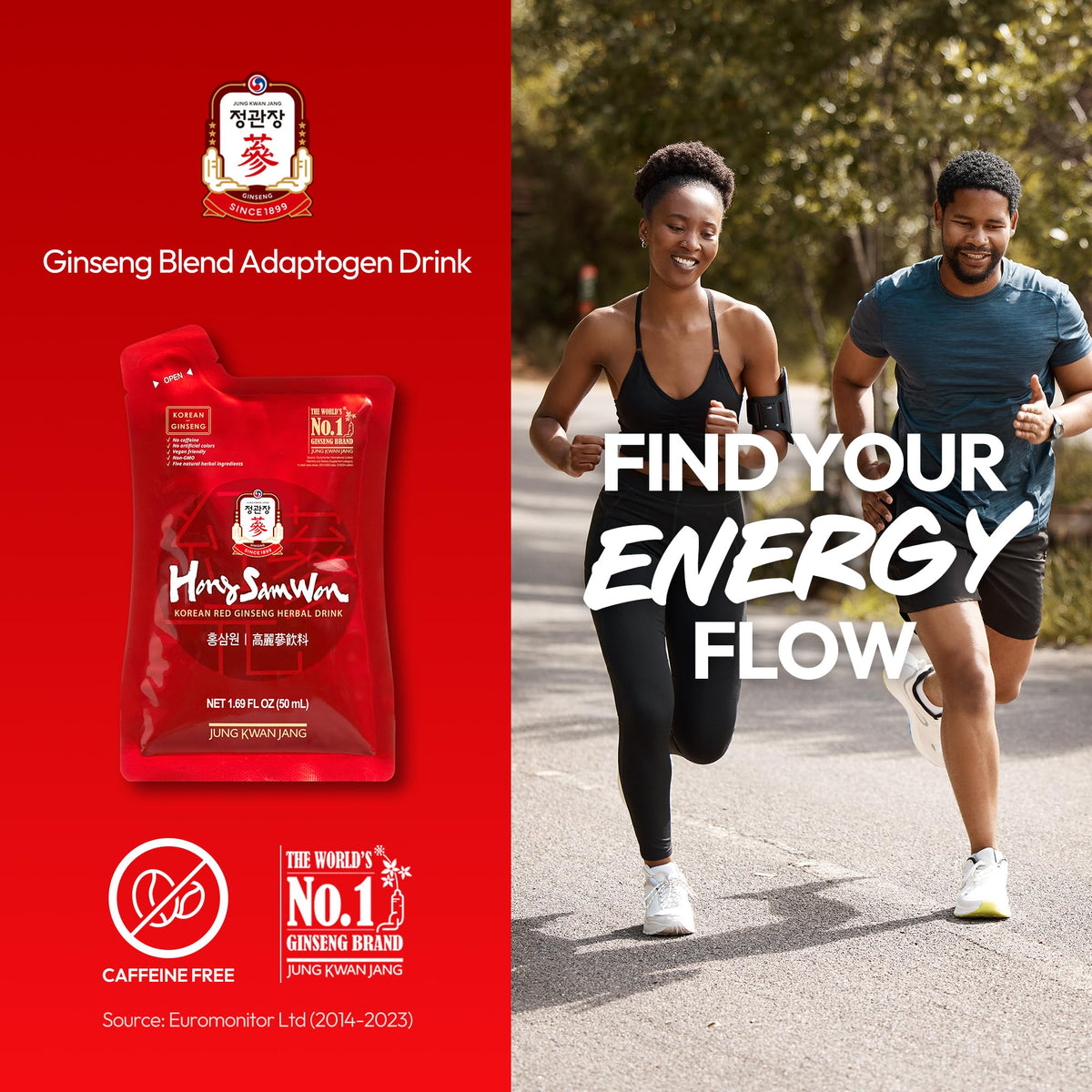 Sachet de Thé de Ginseng Rouge Coréen JUNG KWAN JANG ouvert avec contenu visible