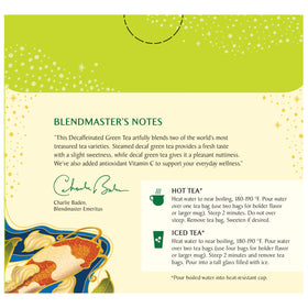 Sachet de Thé Vert Décaféiné Celestial Seasonings avec infusion