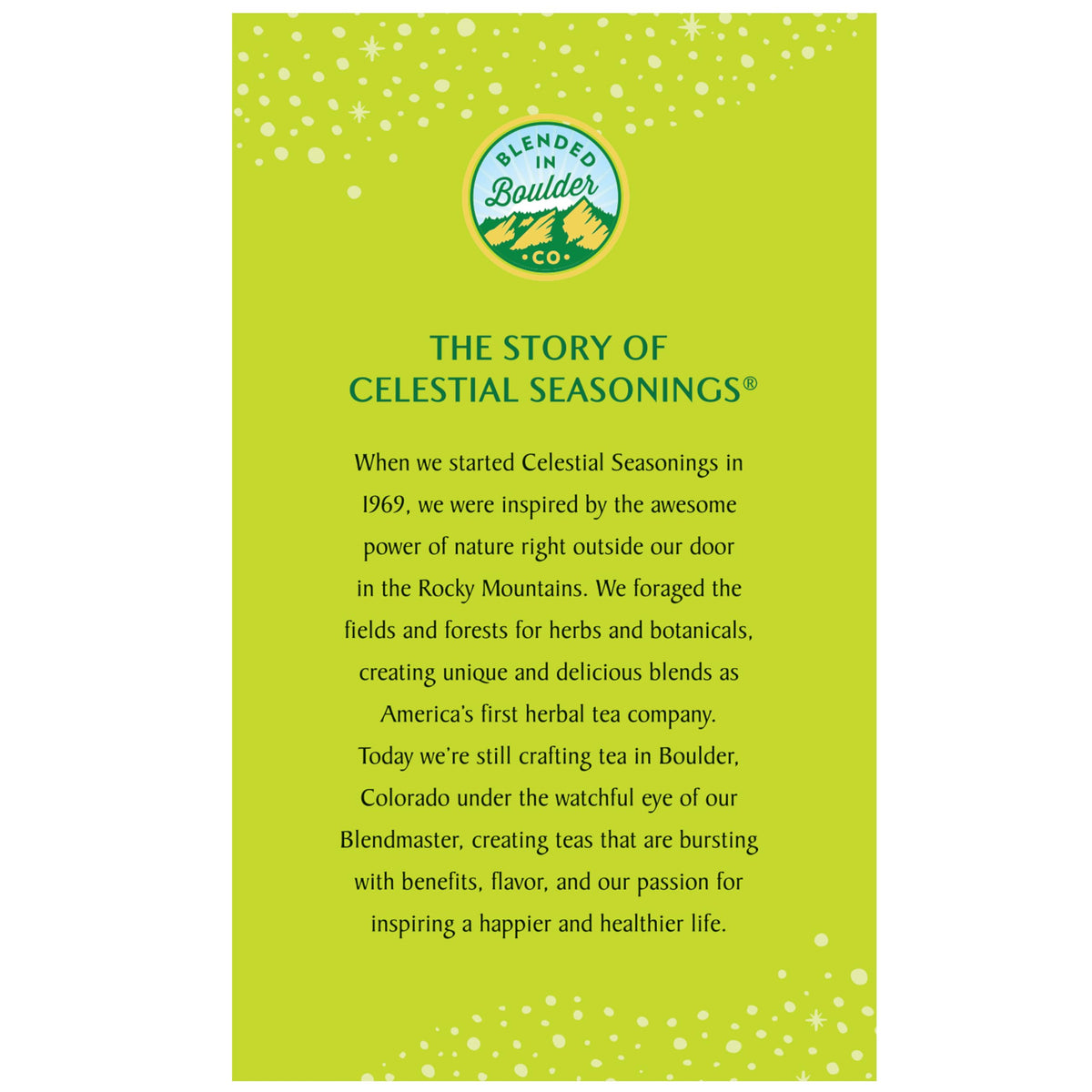 Sachet de Thé Vert Décaféiné Celestial Seasonings sur une table en bois