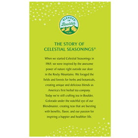 Sachet de Thé Vert Décaféiné Celestial Seasonings sur une table en bois
