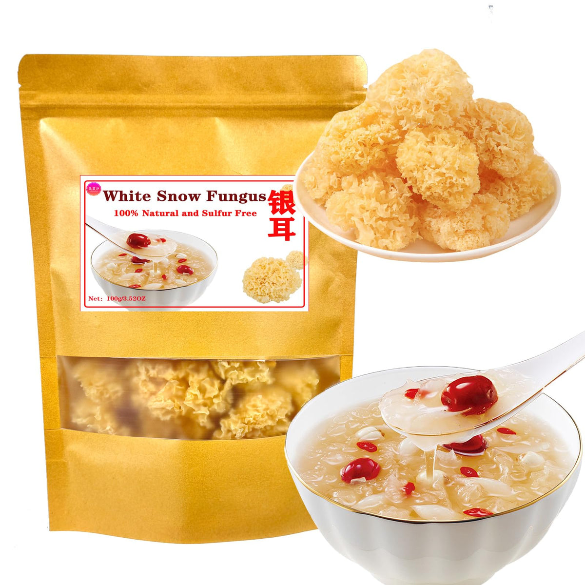 Sachet de Tremella Fuciformis 100g vue avant