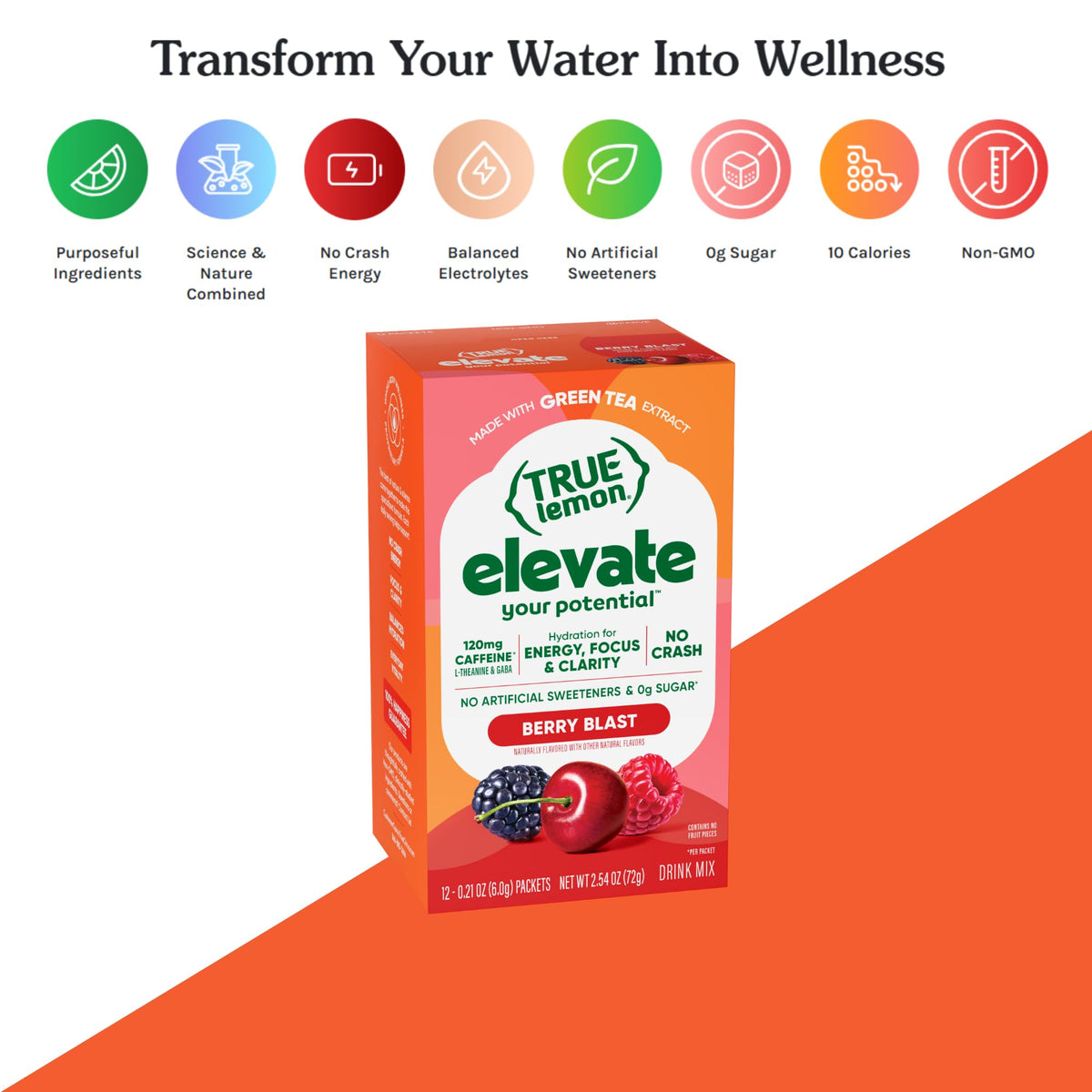 Sachet de True Lemon support Berry Blast avec fruits