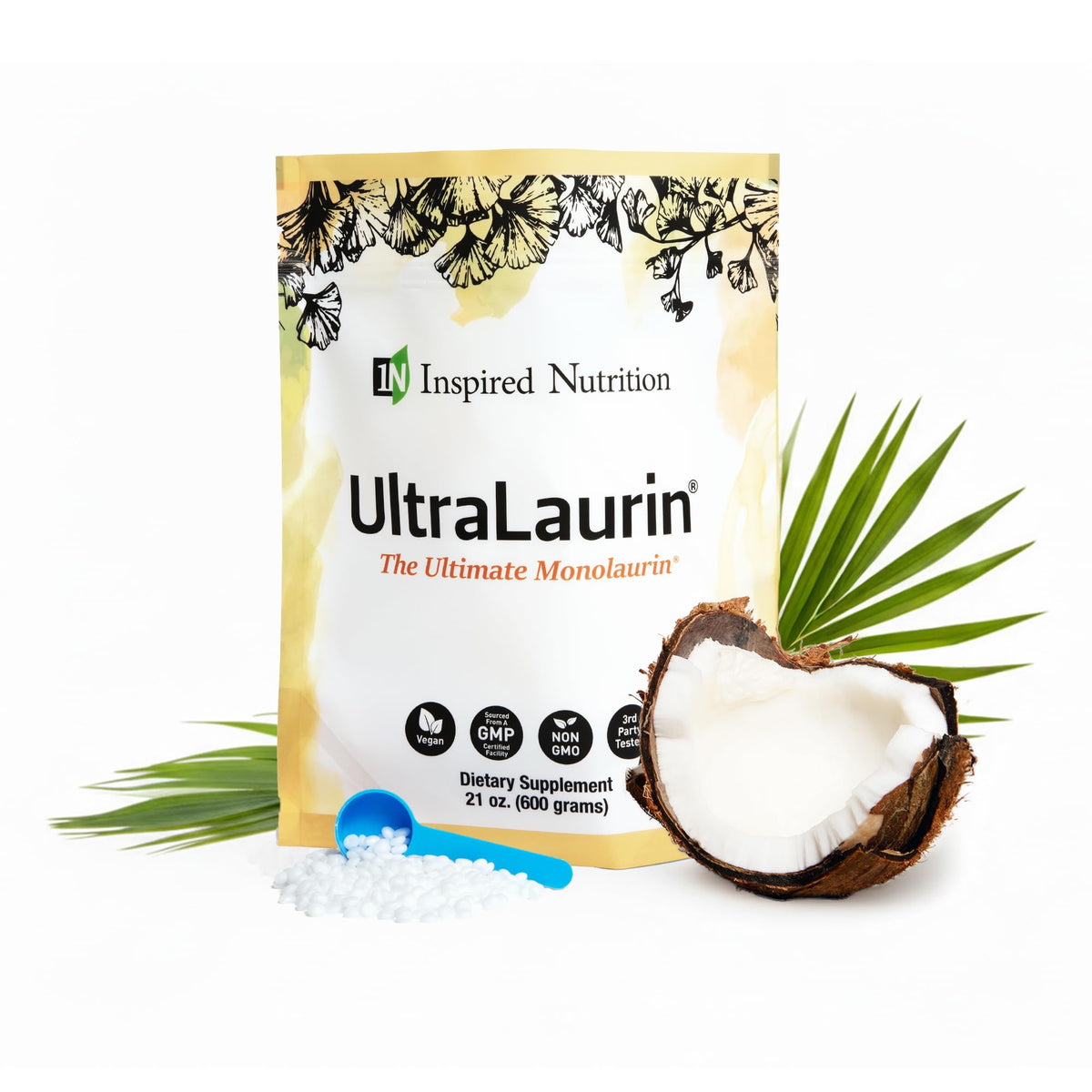 Sachet de UltraLaurin Monolaurin Pellets 621g vue avant
