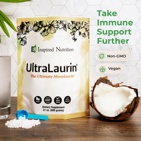 Sachet de UltraLaurin sur une table avec des ingrédients