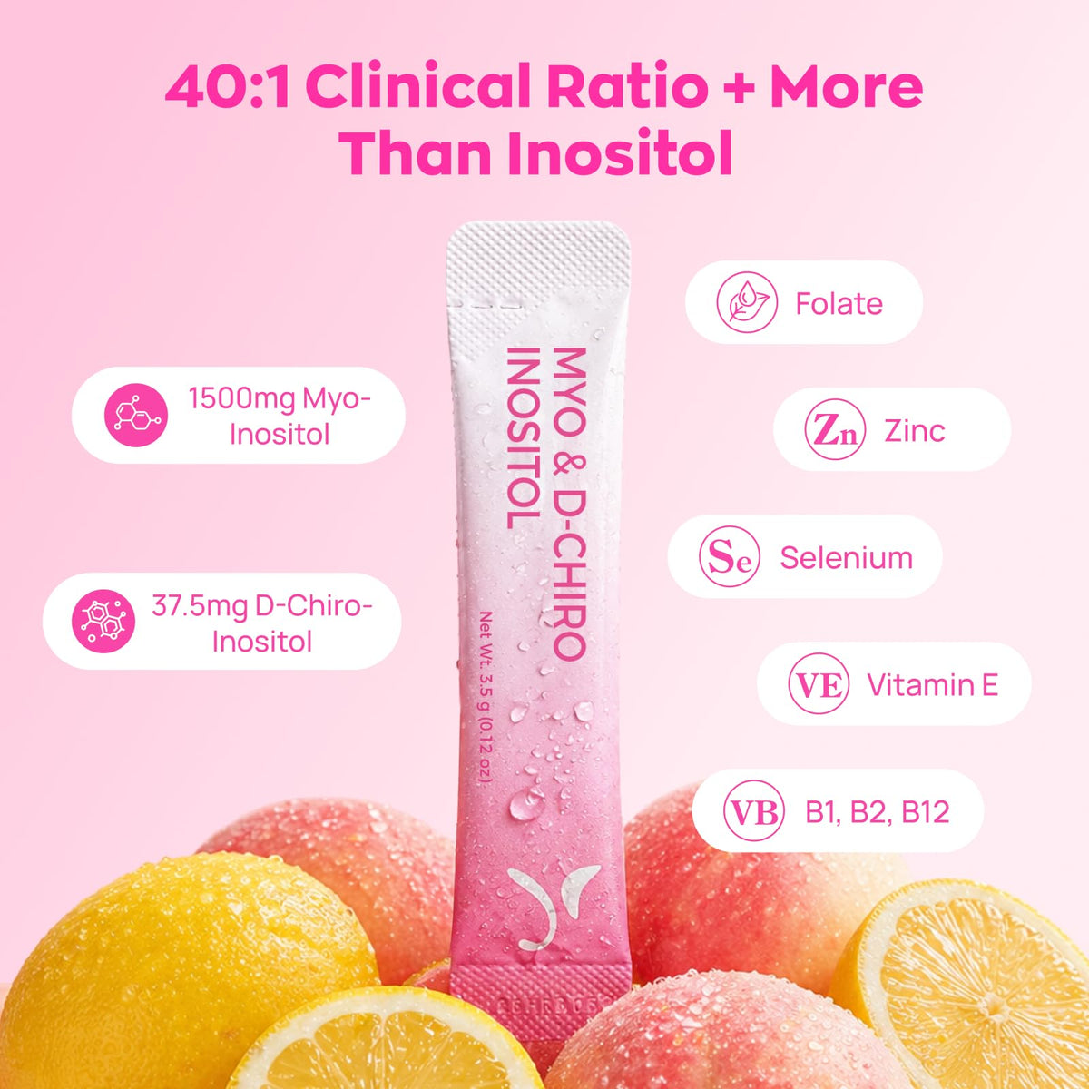 Sachet de Vevoec Myo-Inositol & D-Chiro Inositol 40:1 avec une cuillère de poudre