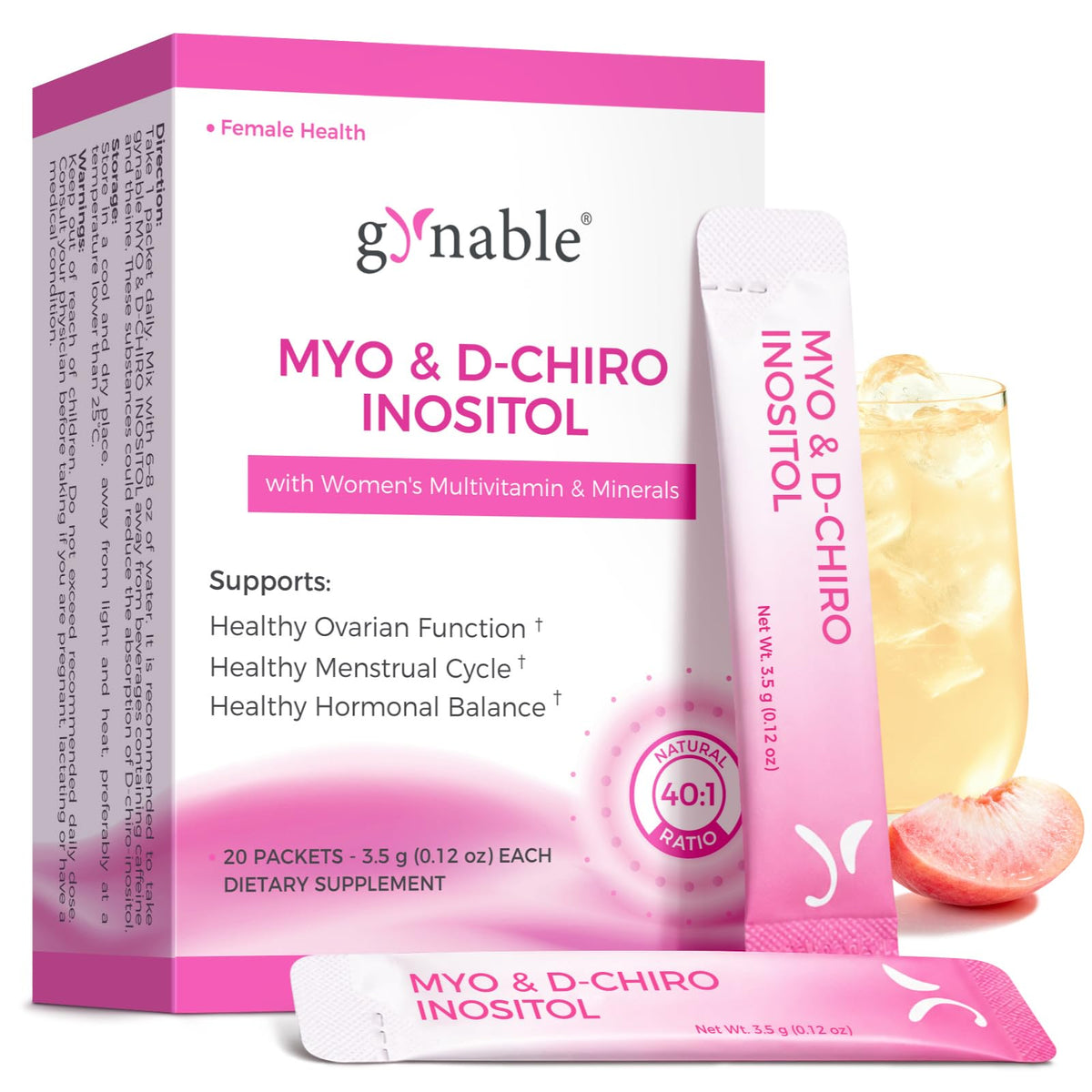Sachet de Vevoec Myo-Inositol & D-Chiro Inositol 40:1 vue de face