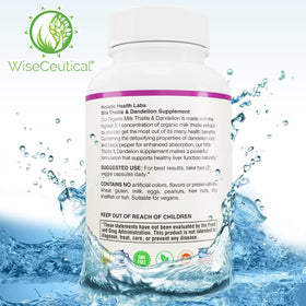 Sachet de Wiseceutical Chardon-Marie ouvert avec gélules