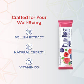 Sachet de Youngevity Pollen Burst Plus Berry ouvert