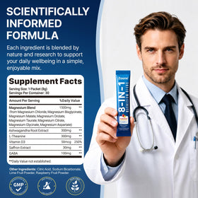 Sachet de Zoone Poudre de Magnésium Glycinate avec un verre
